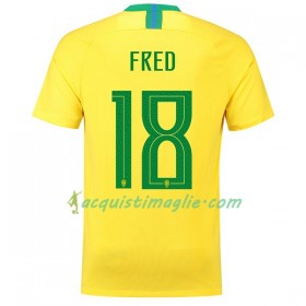 Divisa di Calcio Brasile Fred 18 Prima Mondiali 2018